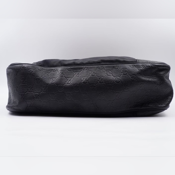 ❌️❌️SOLD❌️❌️AU63❤️Gucci Black Leather Trim Messenger Bag Unisex - Picture 10 of 13